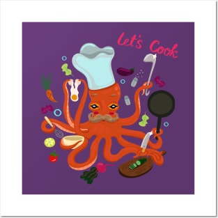 Octopus Let s Cook Posters and Art